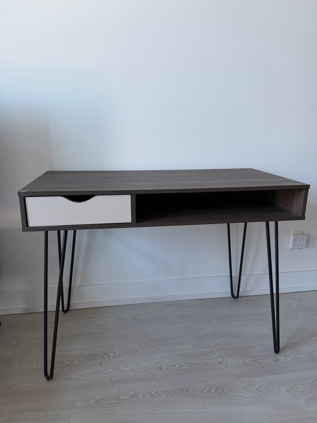 Concord Computer Desk with Storage Brown Oak Gray