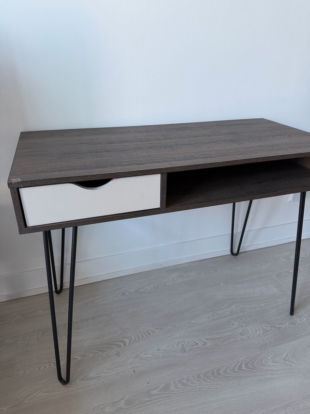 Concord Computer Desk with Storage Brown Oak Gray - photo 2