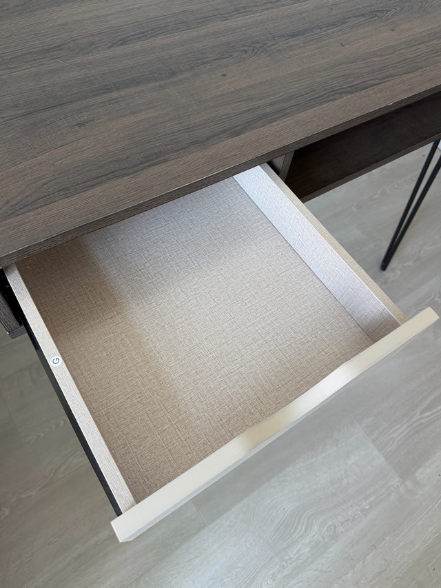 Concord Computer Desk with Storage Brown Oak Gray - photo 3