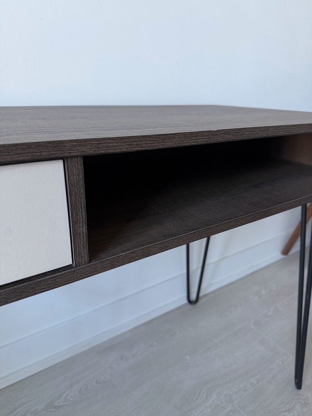 Concord Computer Desk with Storage Brown Oak Gray - photo 4