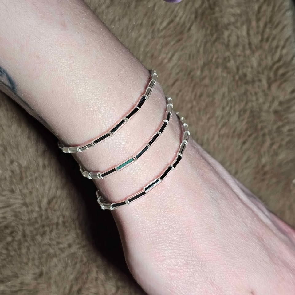 Glass Mirror Tube Bracelet - photo 2
