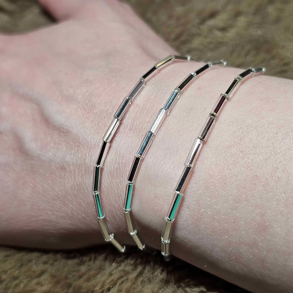 Glass Mirror Tube Bracelet - photo 3