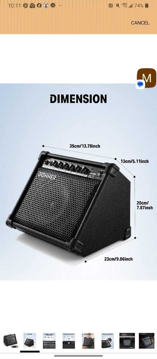 Donner DKA-20 Keyboard Amplifier – 20W Amp - photo 3