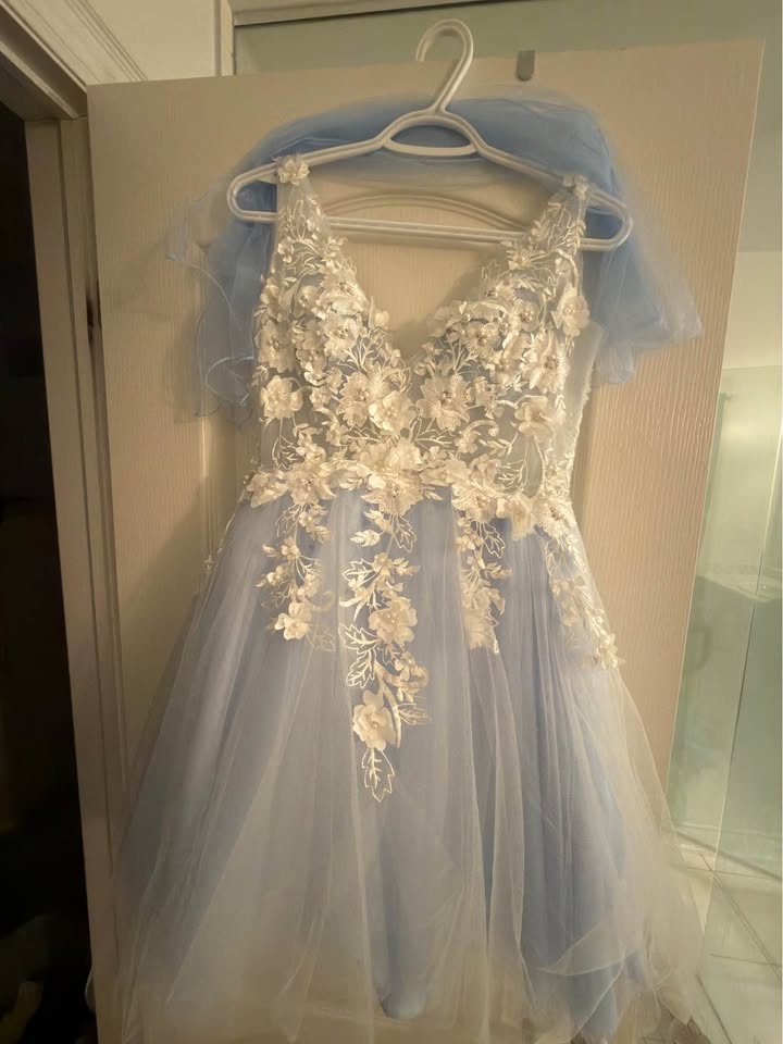 Elegant Light Blue Formal Dress - photo 2