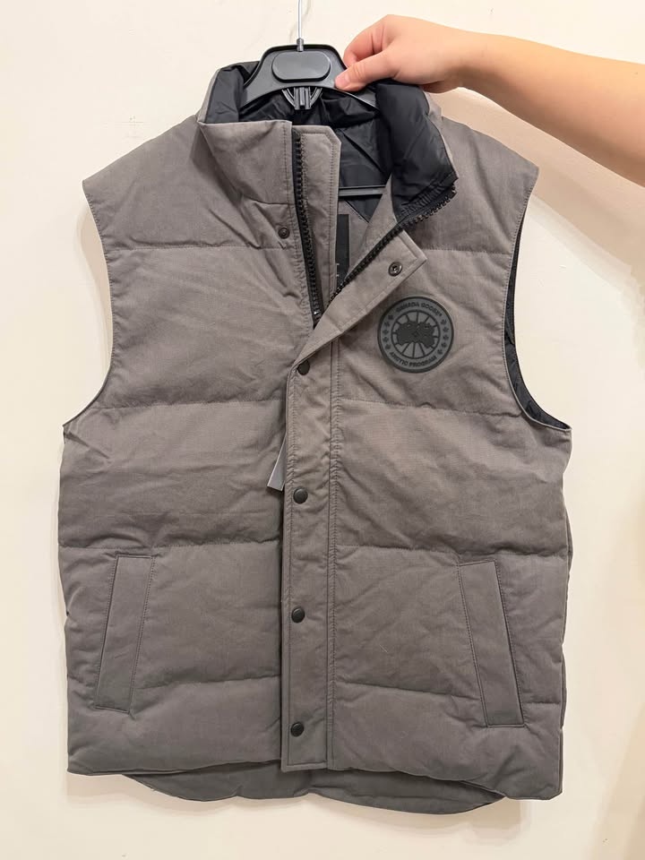 Canada Goose Garson Vest Crinkle Cotton Men's M Grey - photo 3