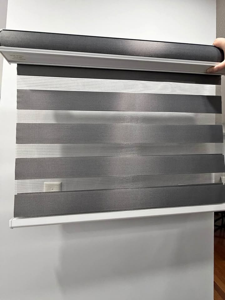 Cordless Zebra Roller Shade 35x72 Basic Slate