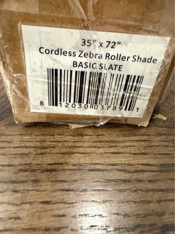 Cordless Zebra Roller Shade 35x72 Basic Slate - photo 2