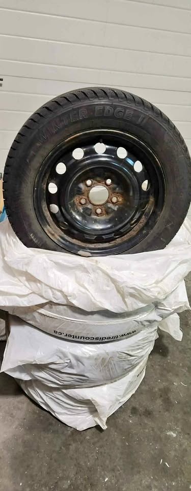 Winter tires on rims