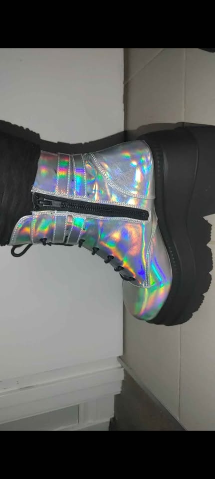 Demonia Shaker-52 Boots Holographic Size 10 - photo 2