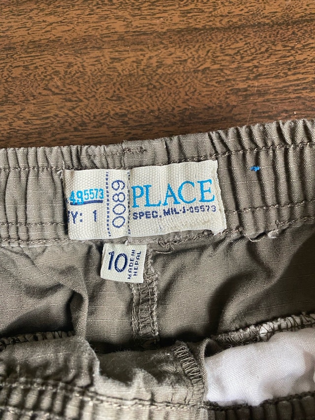 The Children's Place Size 10 Army Green Cargo Pants - photo 2