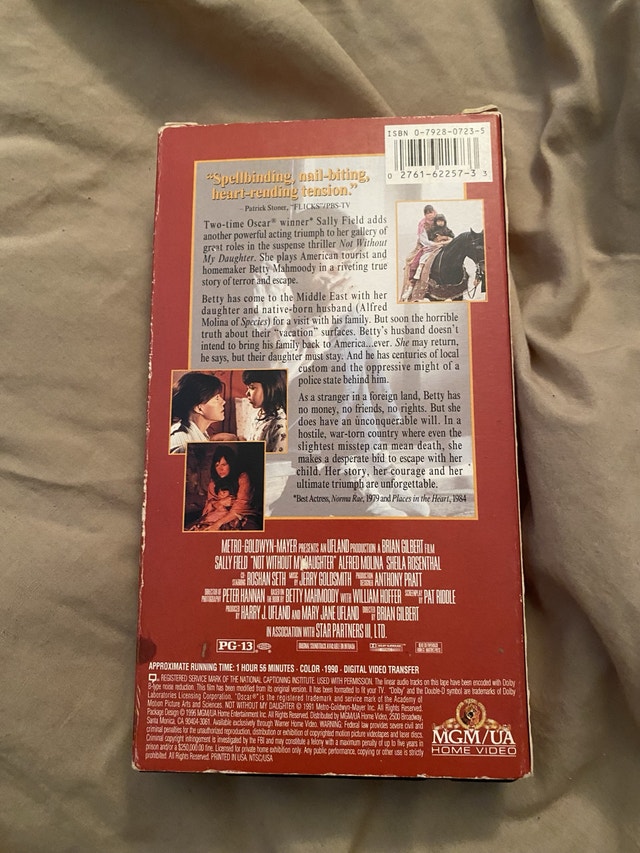 Not Without My Daughter VHS - photo 2