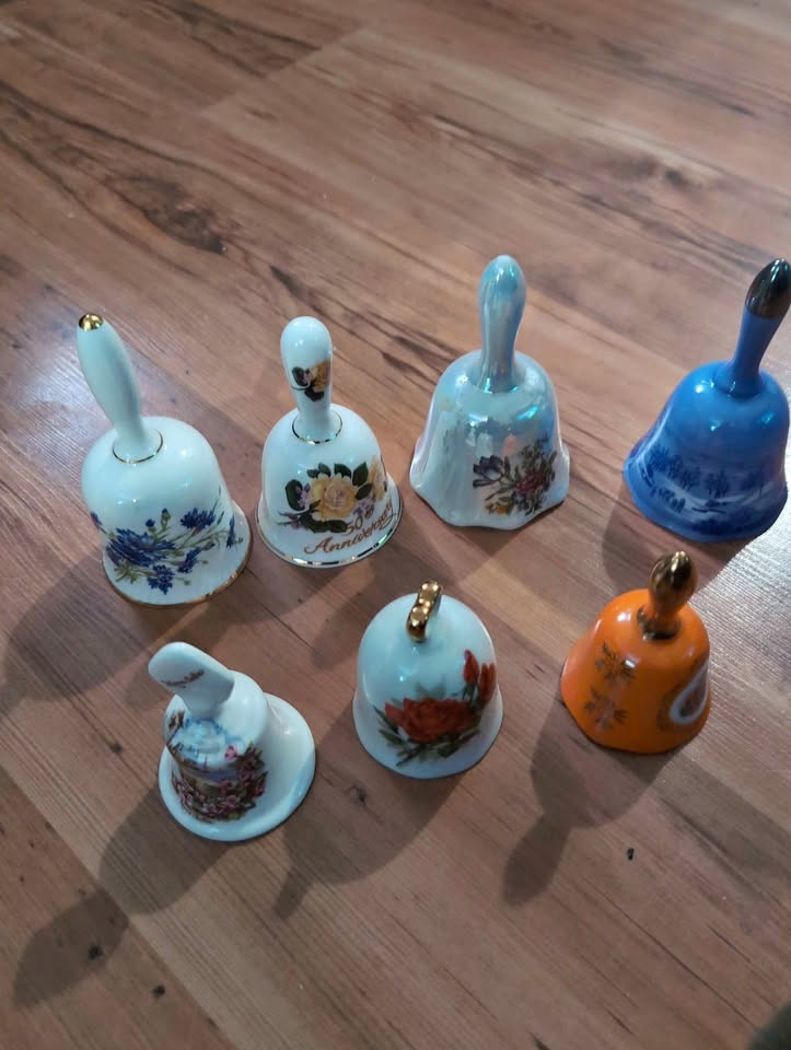 Vintage Porcelain Bell Collection – 7 Decorative Bells