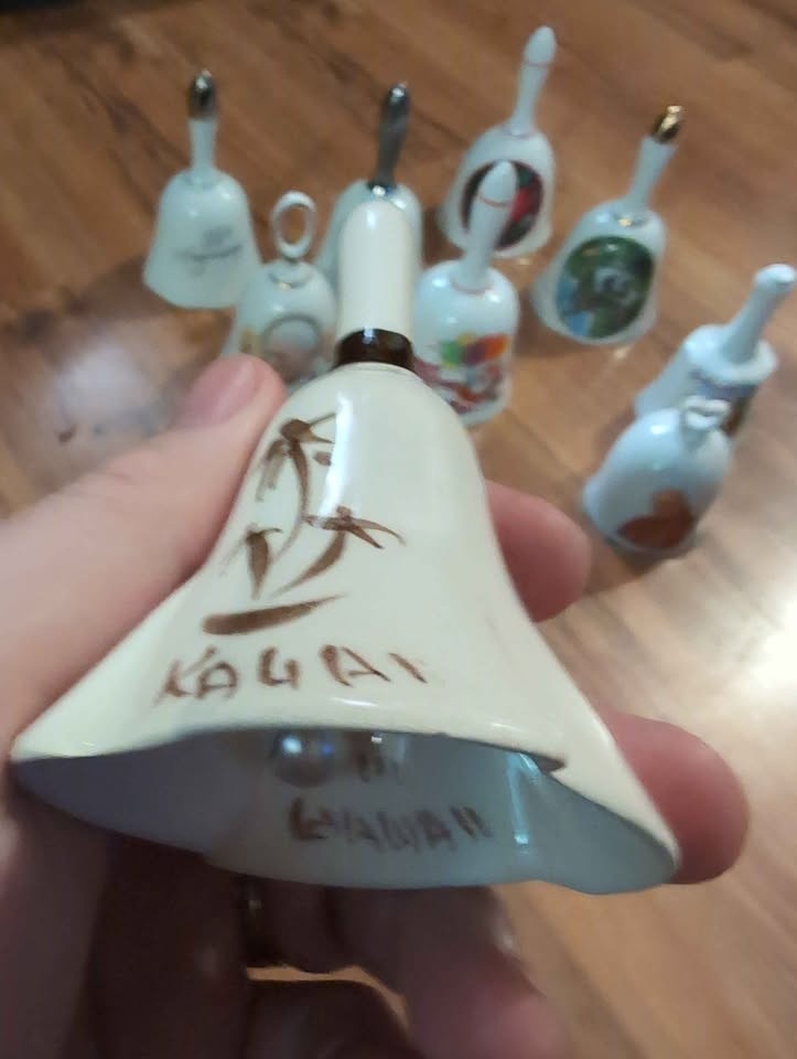 Vintage Porcelain Hand Bells – Collection of 9 - photo 2