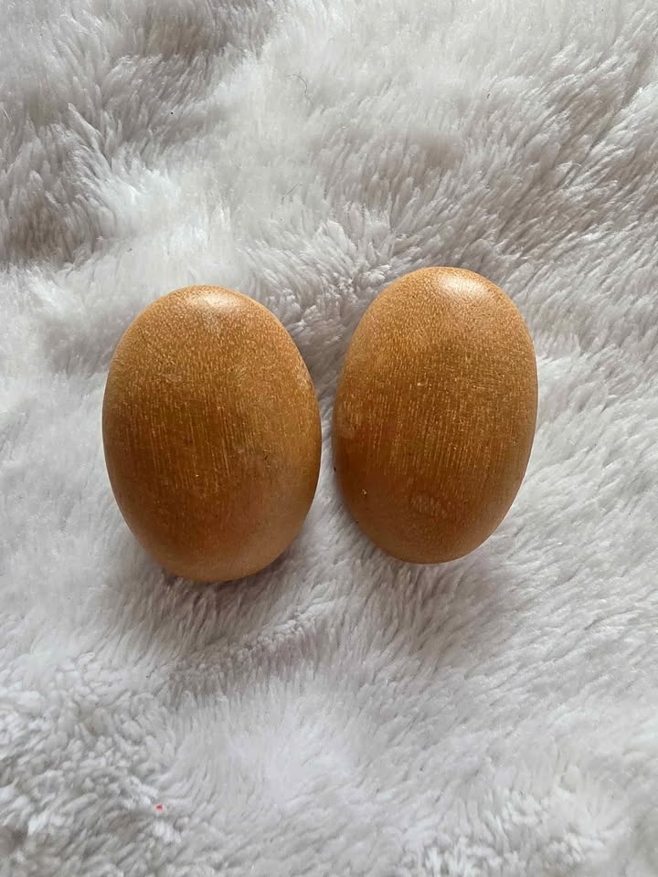 Vintage Brown Wooden Studs