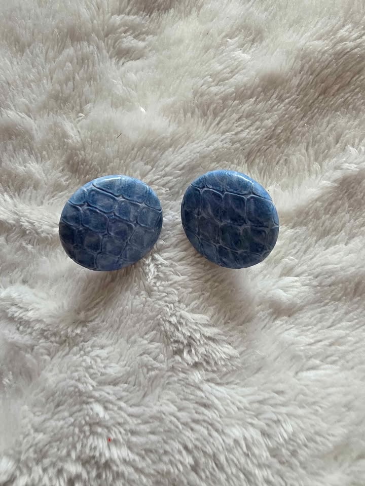 Vintage Blue Costume Earrings