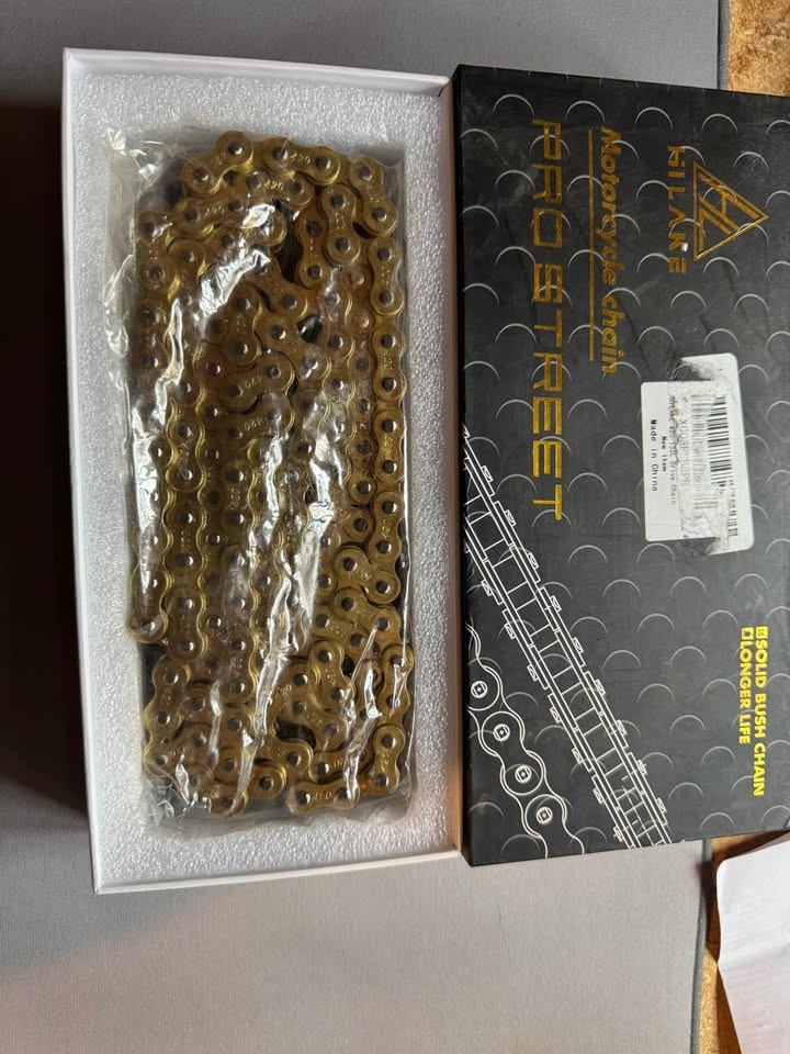 Pro street motorcycle chain (solid bush chain, longer life) new. - photo 2