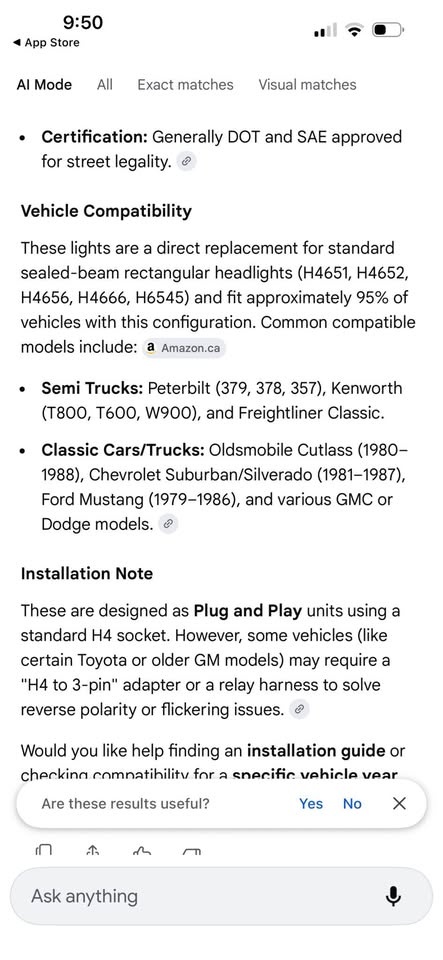4 New LEDUR 4x6 Inch LED Headlights - $80 - photo 3