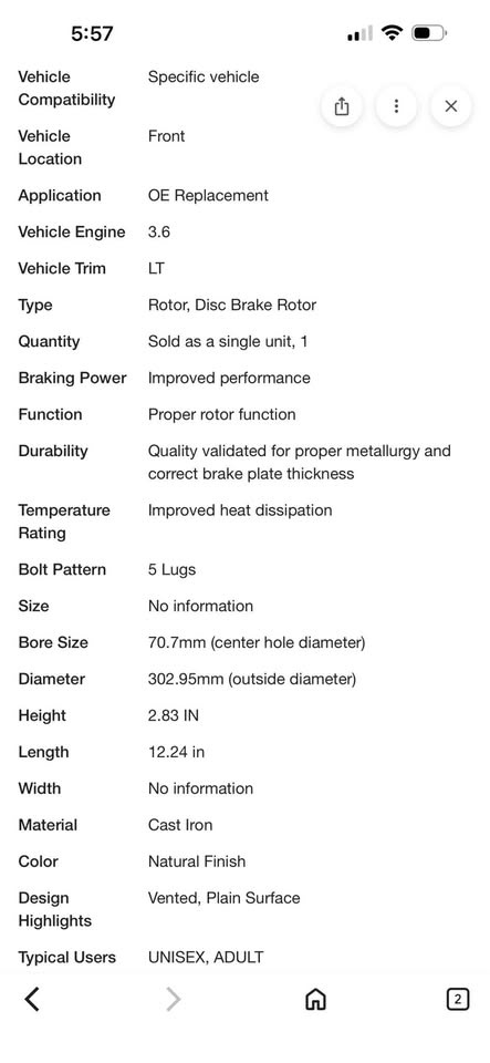 Disc brake rotors - photo 2
