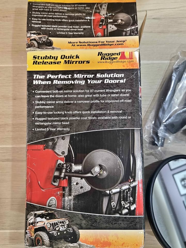 QUICK RELEASE MIRRORS BRAND NEW $55