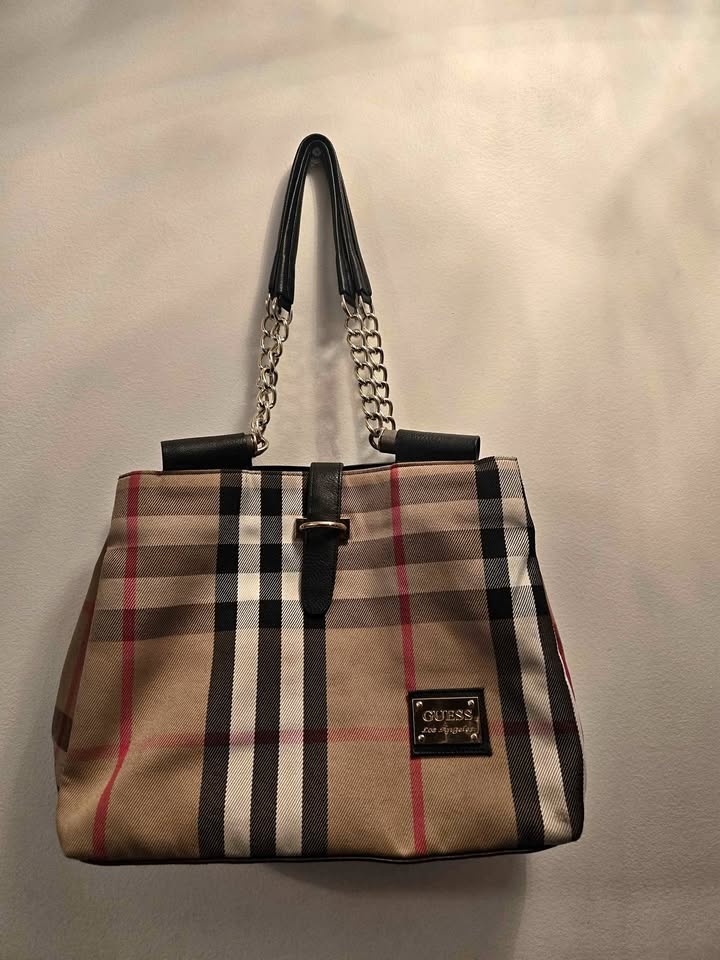 GUESS Plaid Bag - 3 Compartments