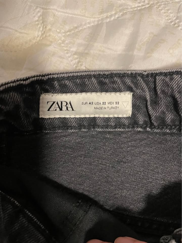 ZARA Zipper Cargo Pocket Pants Denim Jeans 5585/400/800 Sz 32 - photo 2