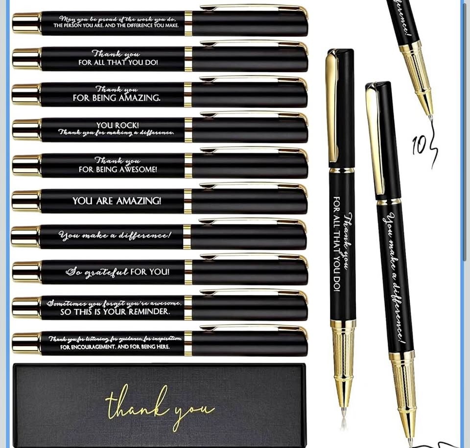 New 10 Sets Thank You Gifts Ballpoint Pens with Gift Boxes