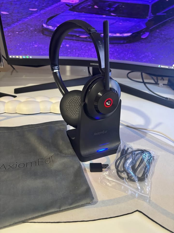 AxiomEar Wireless Bluetooth Headset w/ Charge Dock & USB Dongle - photo 2