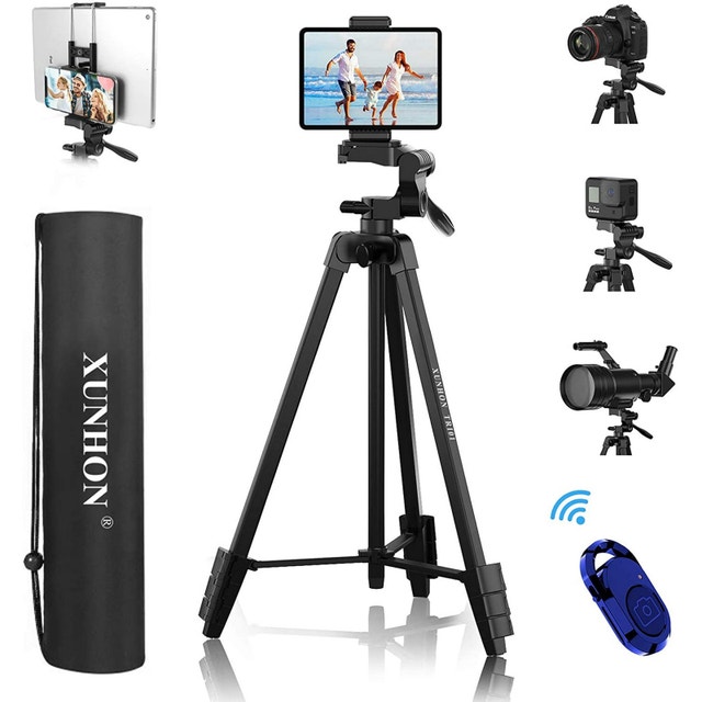 XUNHON Phone Tripod 60 Inch + iPad/Phone Holder