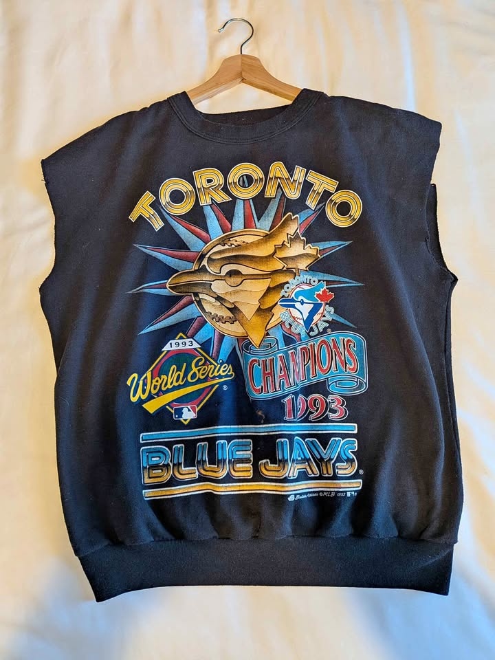Vintage Toronto Blue Jays Cut Off Sweatshirt