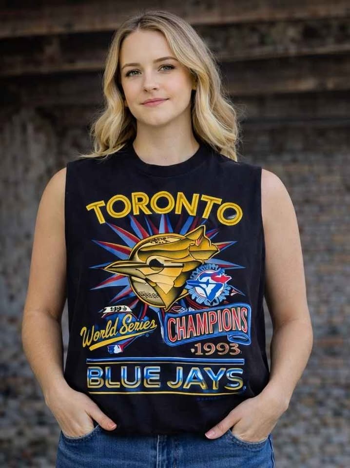 Vintage Toronto Blue Jays Cut Off Sweatshirt - photo 3