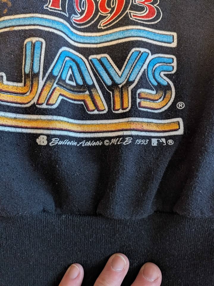 Vintage Toronto Blue Jays Cut Off Sweatshirt - photo 5