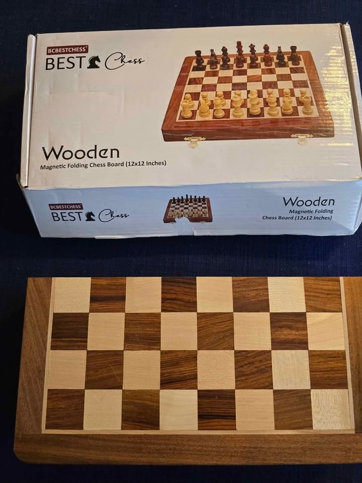 BCBESTCHESS Wooden Magnetic Folding Chess Set 12x12in - photo 3