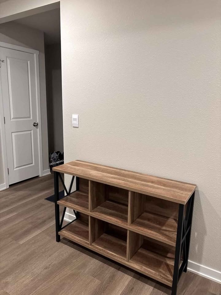 Rustic Industrial Cubby Bookshelf Organizer Wood and Metal - photo 2