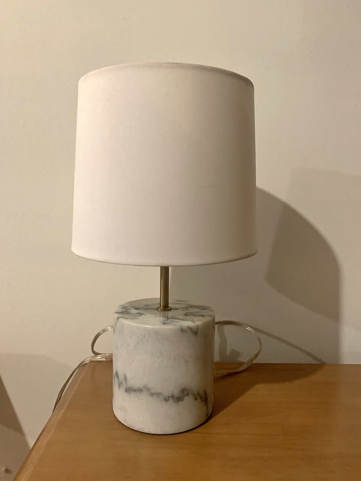 Lamp w/ Grey marble Texture Base