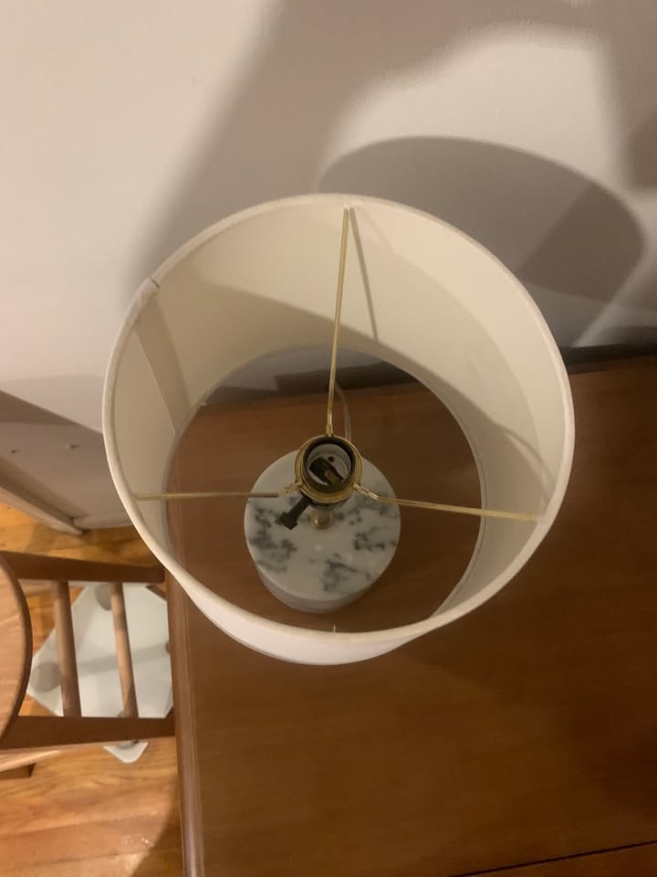 Lamp w/ Grey marble Texture Base - photo 2
