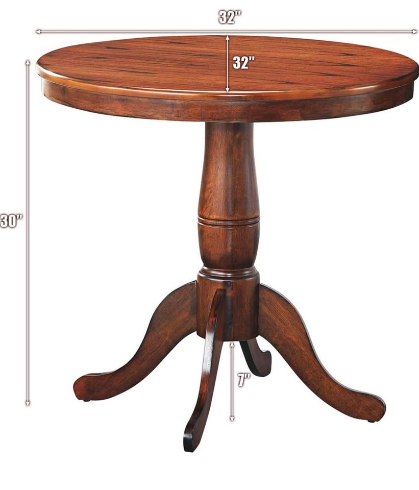 Brand New 32” Round Dining Table + YOUNUOKE Chairs (Set of 2) - photo 3