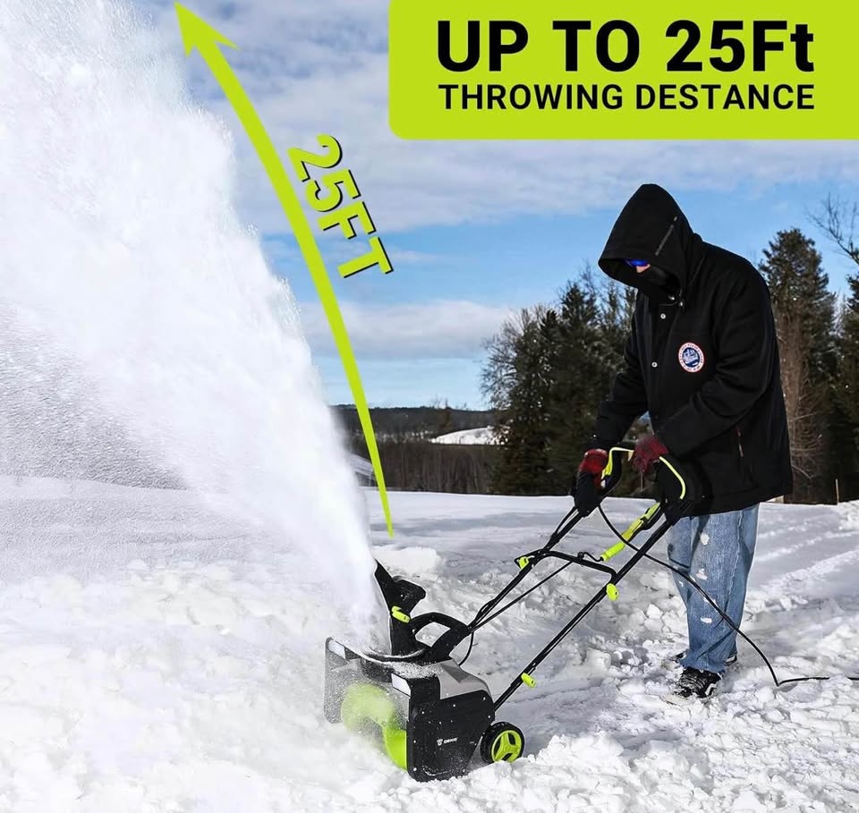 DEKOPRO 20” Electric Snow Blower – 15A Motor - photo 3