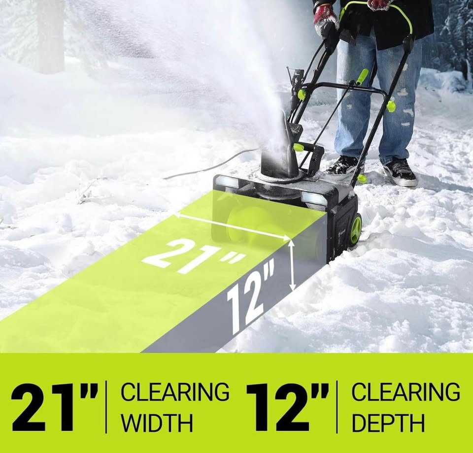 DEKOPRO 20” Electric Snow Blower – 15A Motor - photo 5