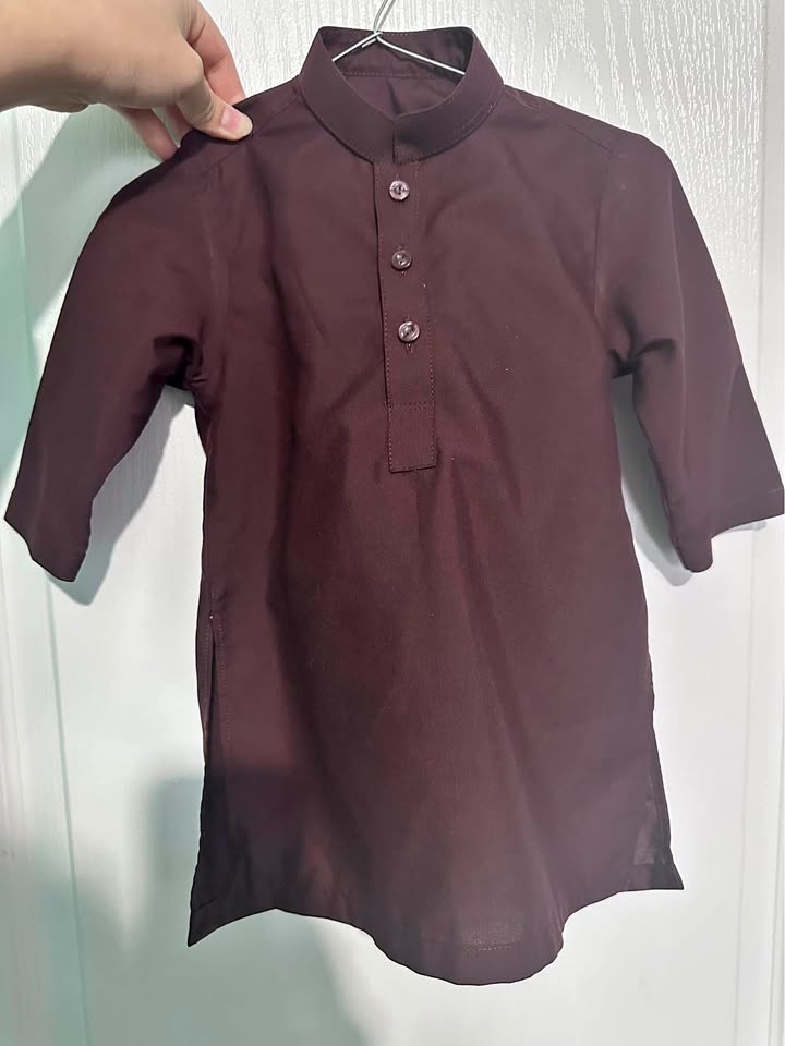 Burgandy Kurta Pajama Set - Boy's