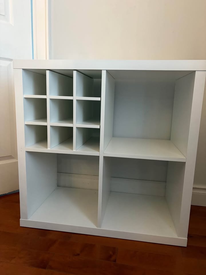 IKEA KALLAX 4x4 White Shelving Unit w/ Bottle Insert - photo 2