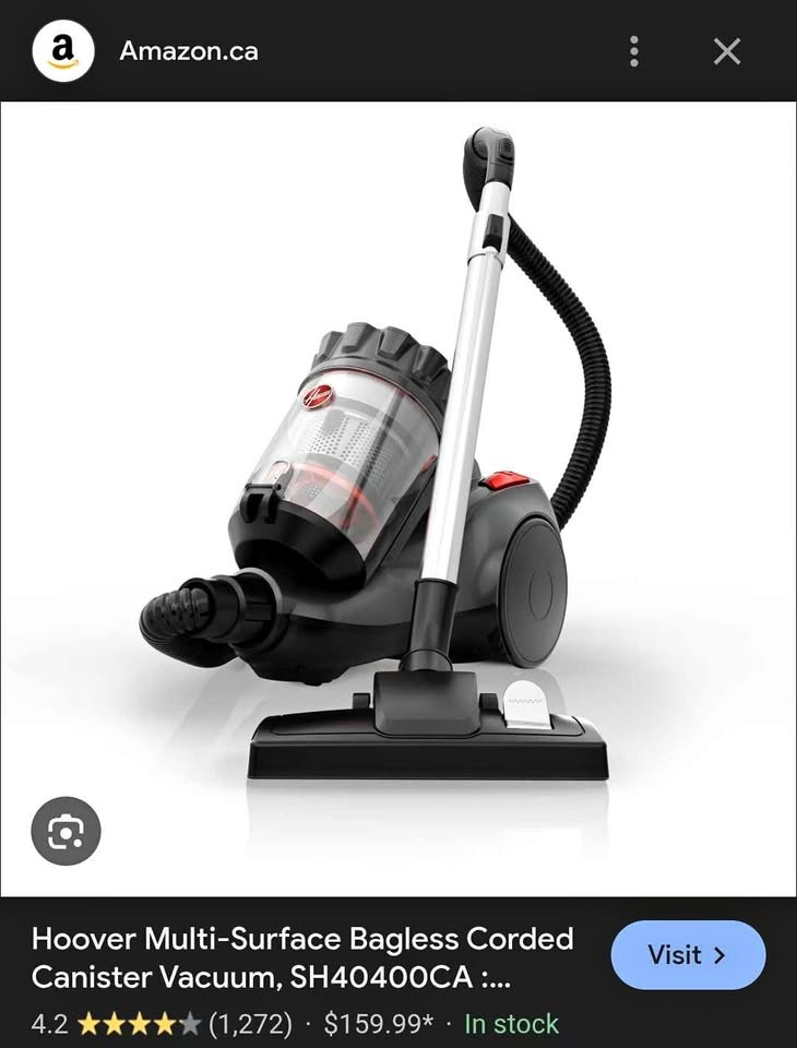 Hoover Multi Cyclonic Bagless Canister Vacuum