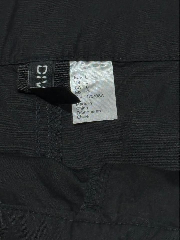 H&M Cotton Poplin Utility Skirt - Black, Size Large - photo 4