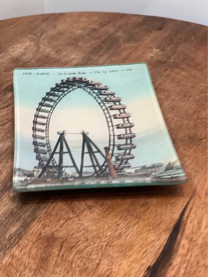 John Derian "La Grande Roue" Paris Decoupage Glass Tray - photo 3