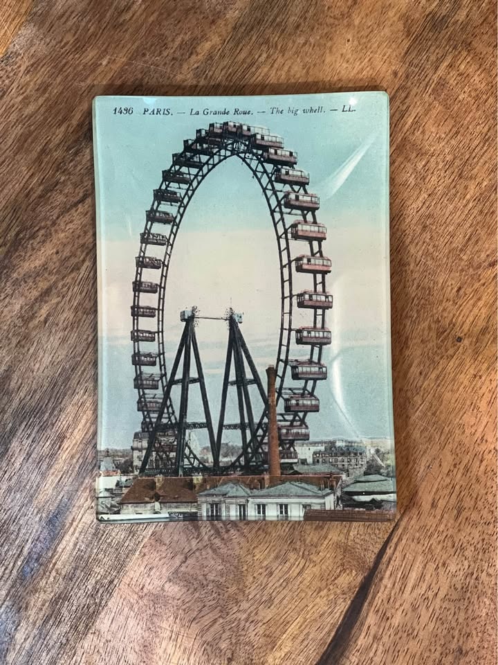 John Derian "La Grande Roue" Paris Decoupage Glass Tray - photo 4
