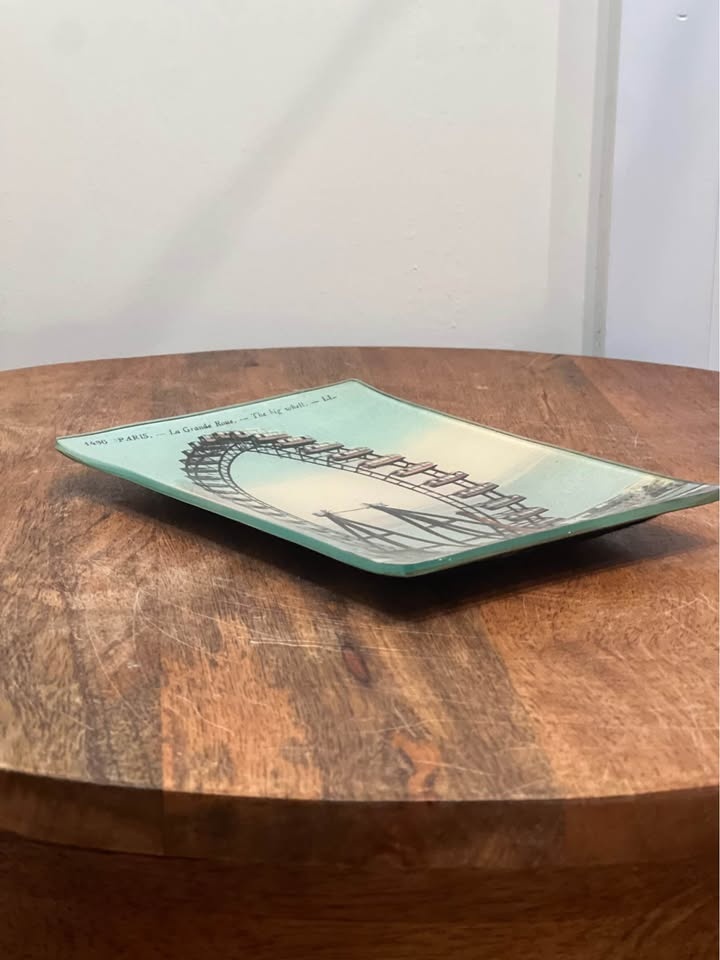 John Derian "La Grande Roue" Paris Decoupage Glass Tray - photo 5