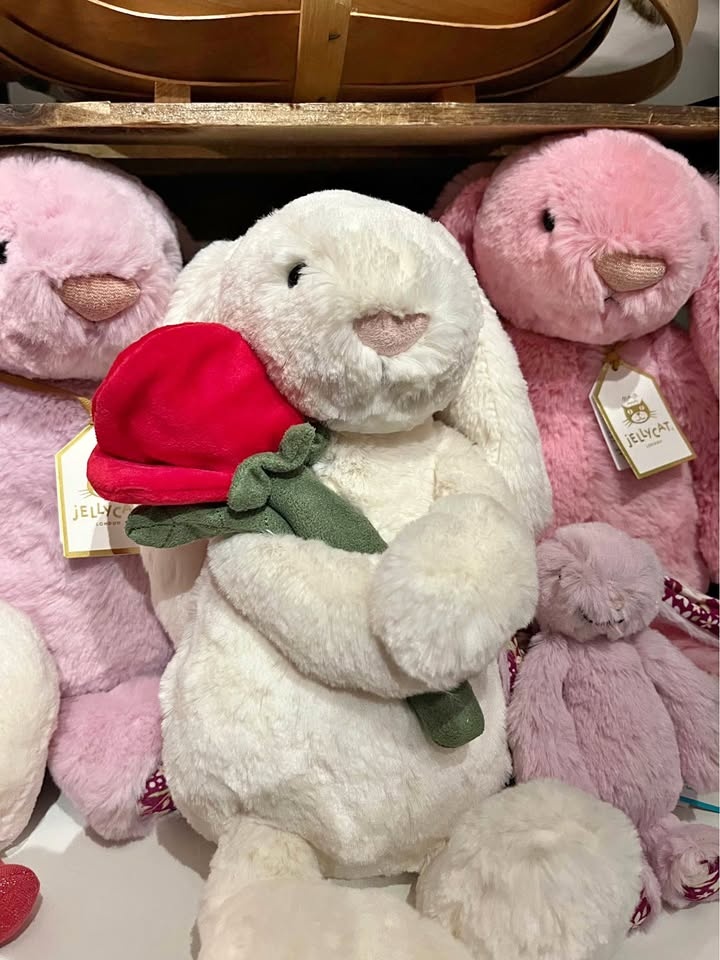 Cream Bunny with Rose Jellycat