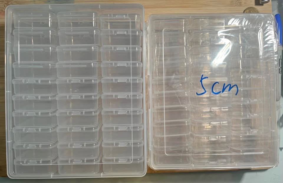 30-Compartment Clear Plastic Organizer Box