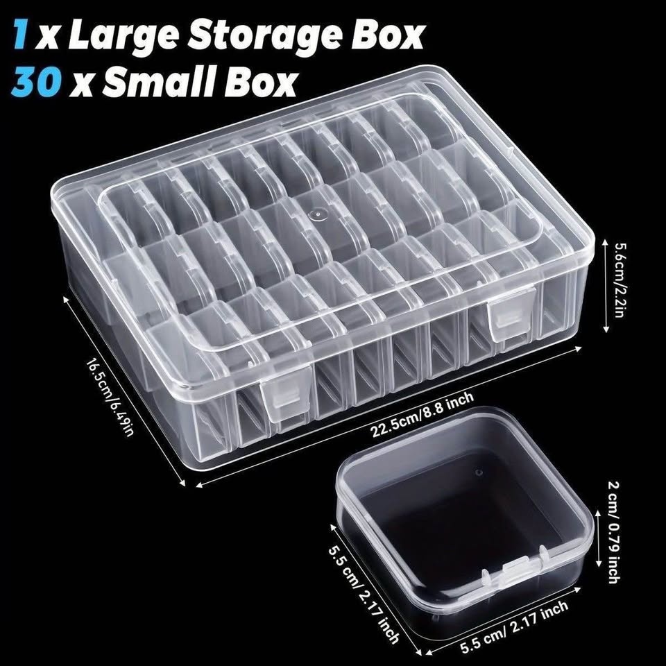 30-Compartment Clear Plastic Organizer Box - photo 3