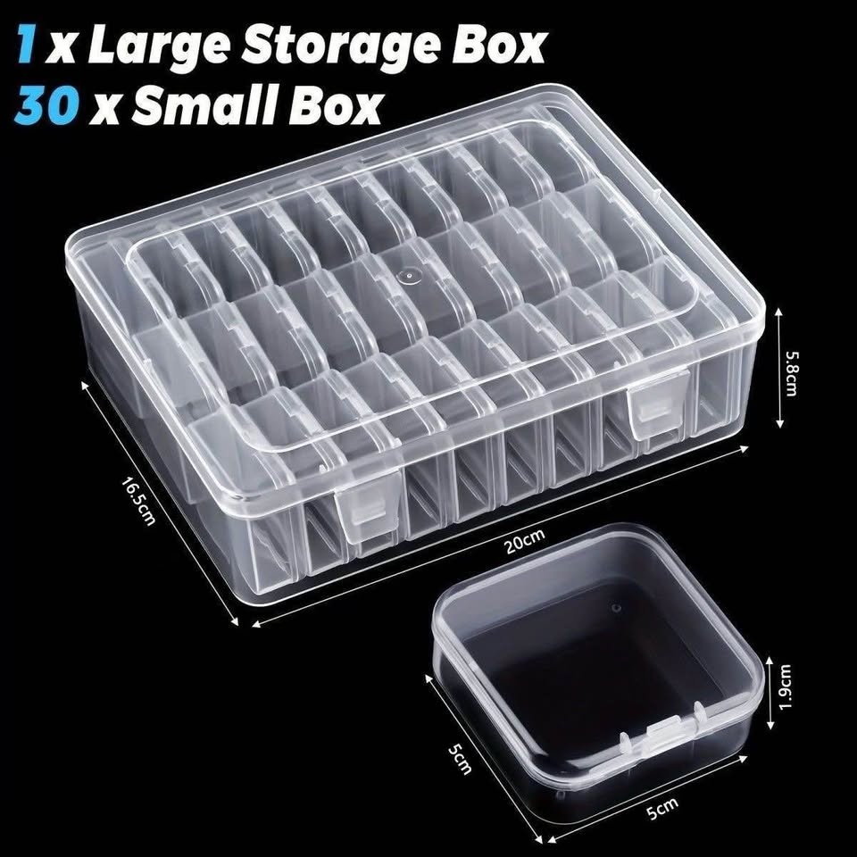 30-Compartment Clear Plastic Organizer Box - photo 4
