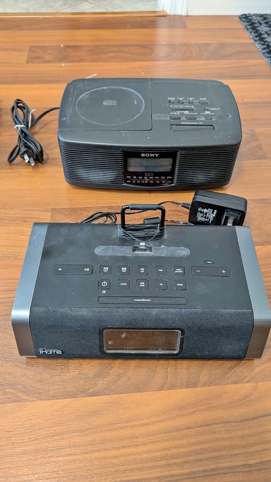 DVD Player and 2 Clock Radios